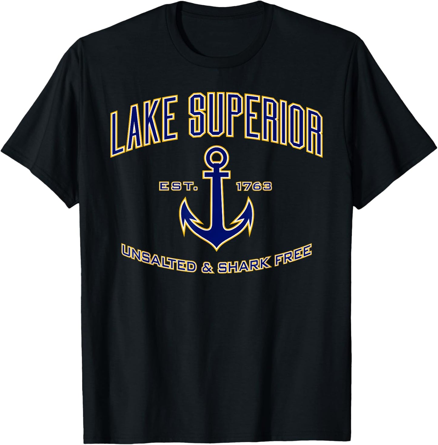 Lake Superior Unsalted & Shark Free T-Shirt - T-Shirt | Black