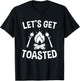 Let's Get Toasted, Campfire, S'mores, Marshmallows, Camping T-Shirt - T-Shirt | Black