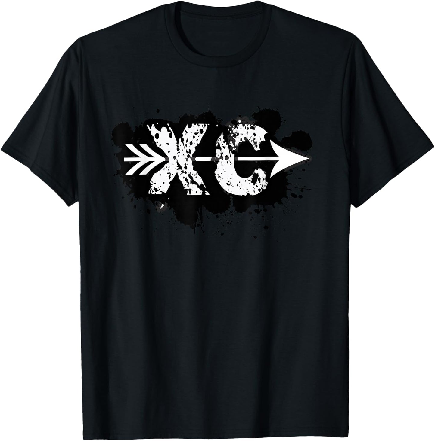 Grunge Dirty Cross Country Running T-Shirt - T-Shirt | Black
