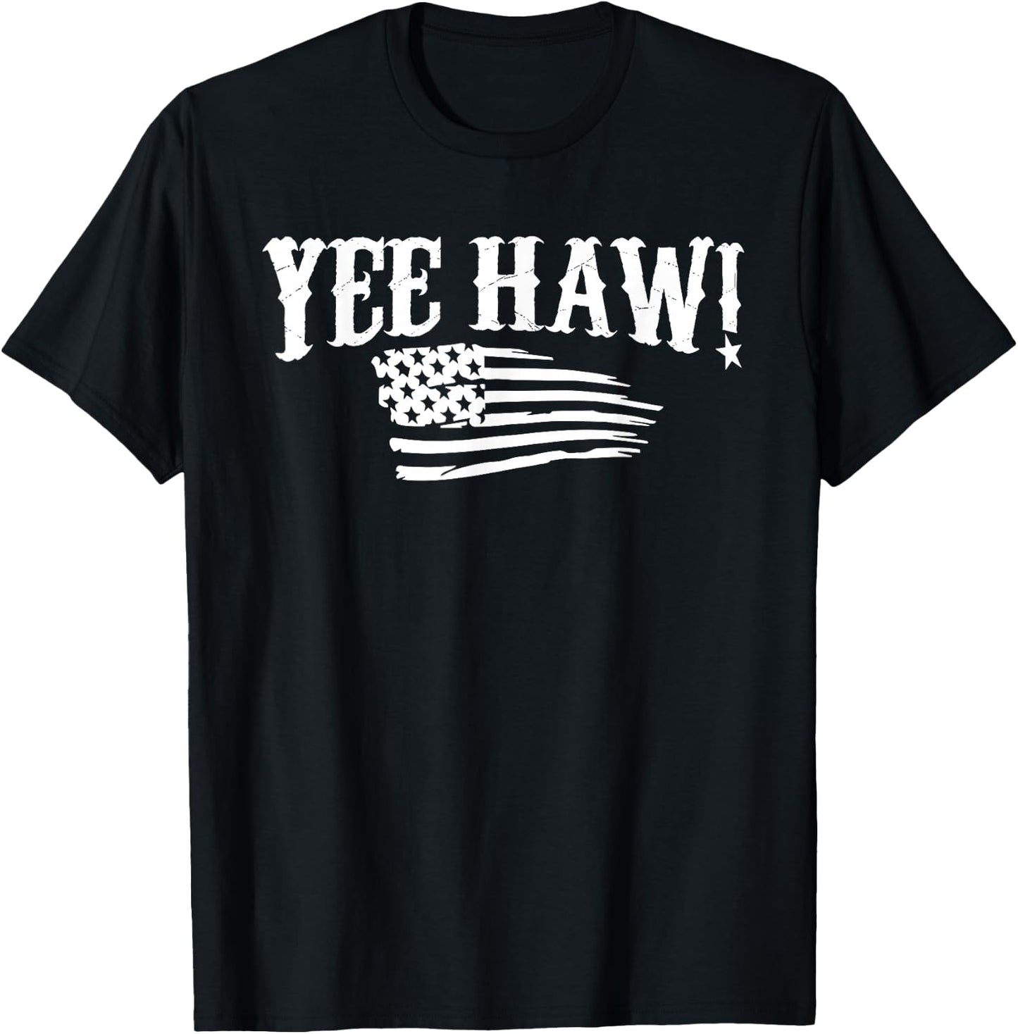 4th of July Shirts Yee Haw! America USA Men Women Kids T-Shirt - T-Shirt | Black