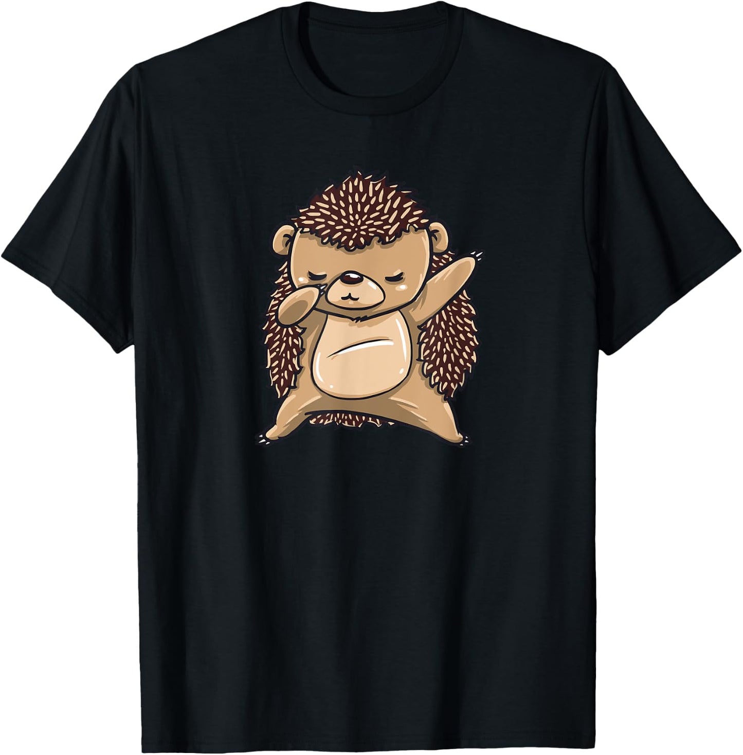 Funny Dabbing Hedgehog shirt kids men T-Shirt - T-Shirt | Black