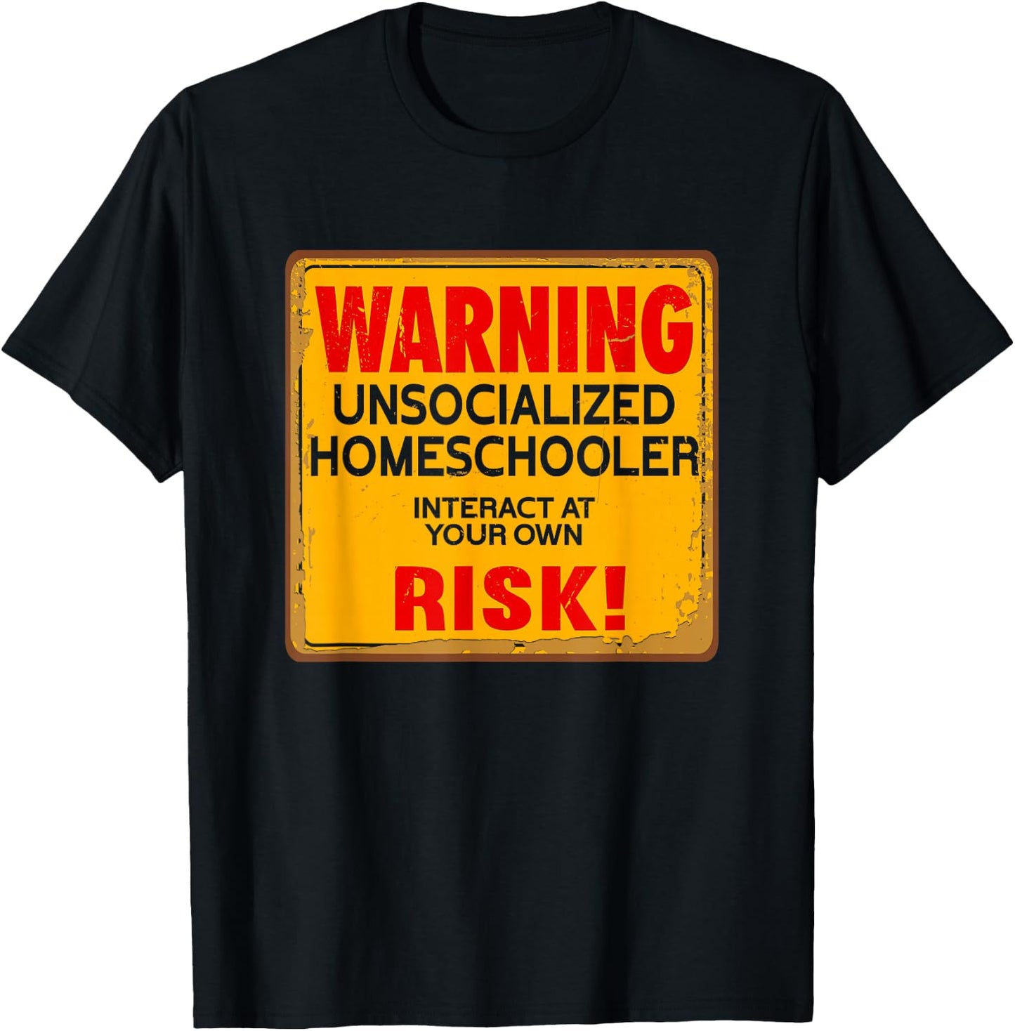 Funny Homeschool Homeschooler Home Lesson Introvert Student T-Shirt - T-Shirt | Black