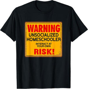 Funny Homeschool Homeschooler Home Lesson Introvert Student T-Shirt - T-Shirt | Black