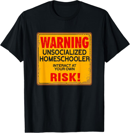 Funny Homeschool Homeschooler Home Lesson Introvert Student T-Shirt - T-Shirt | Black