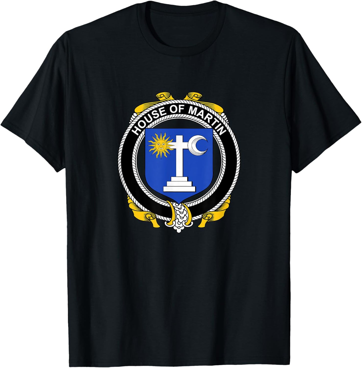 Martin Coat of Arms - Family Crest T-Shirt - T-Shirt | Black