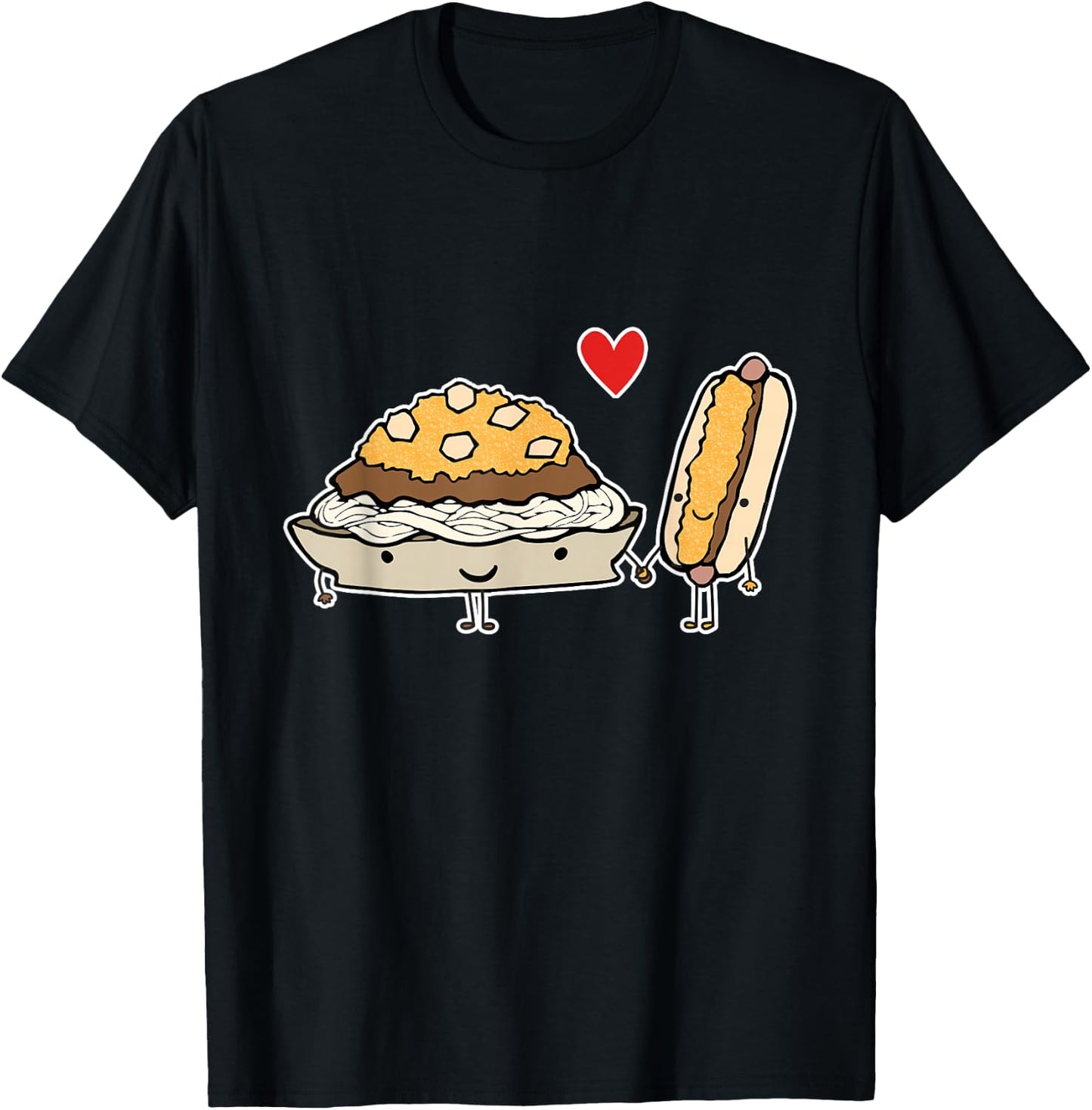 Cincinnati Style Chili 3 Way and Cheese Coney T Shirt T-Shirt - T-Shirt | Black