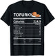 Tofurky Nutritional Facts Thanksgiving X-Mas Holiday Vegan T-Shirt - T-Shirt | Black