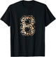Cool Number 8 Game Football Leopard Cheetah Print T-Shirt - T-Shirt | Black