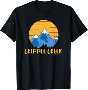 Cripple Creek Colorado Hiking Mountains T-Shirt - T-Shirt | Black