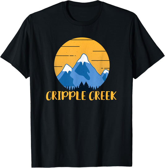 Cripple Creek Colorado Hiking Mountains T-Shirt - T-Shirt | Black