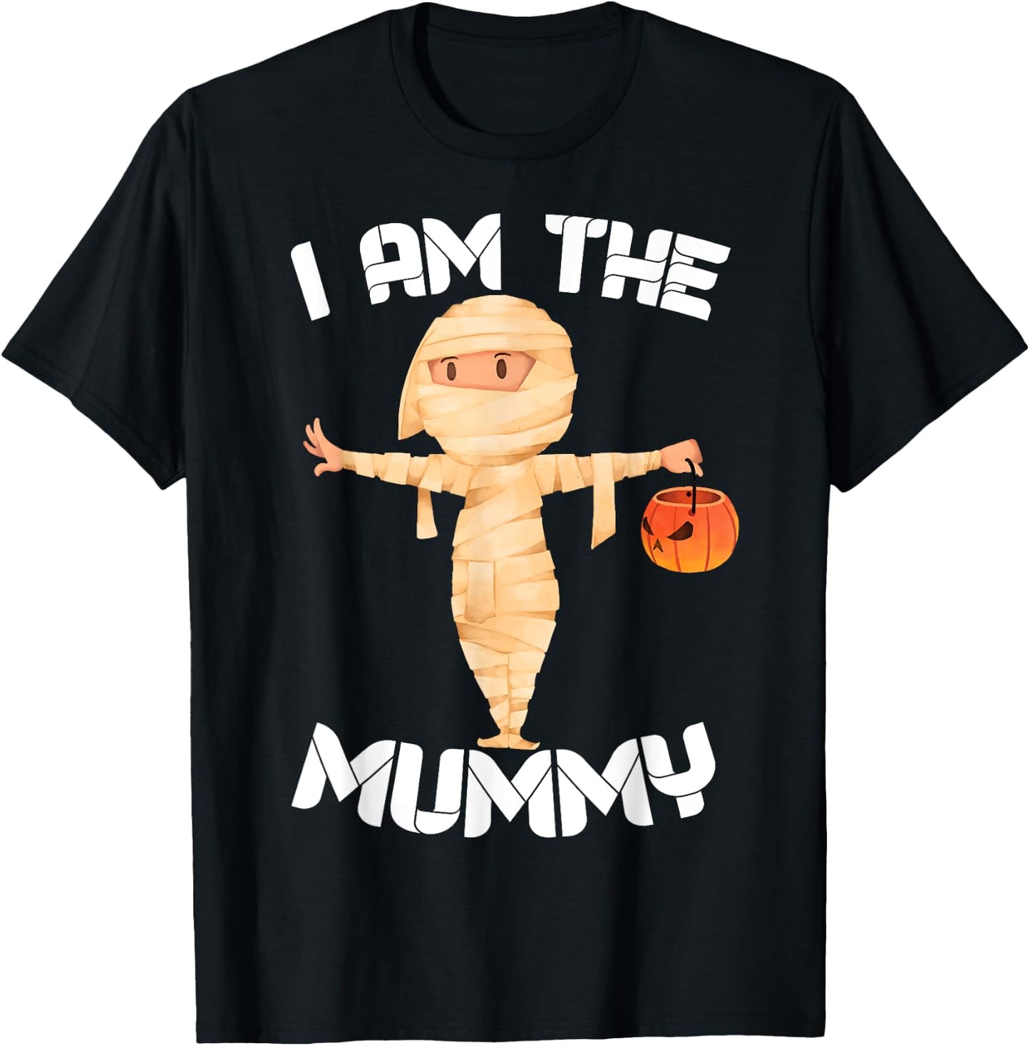 I Am The Mummy Shirt Matching Halloween Costume Mom T-Shirt - T-Shirt | Black