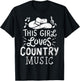 Country Music Western Hat Musician T-Shirt - T-Shirt | Black