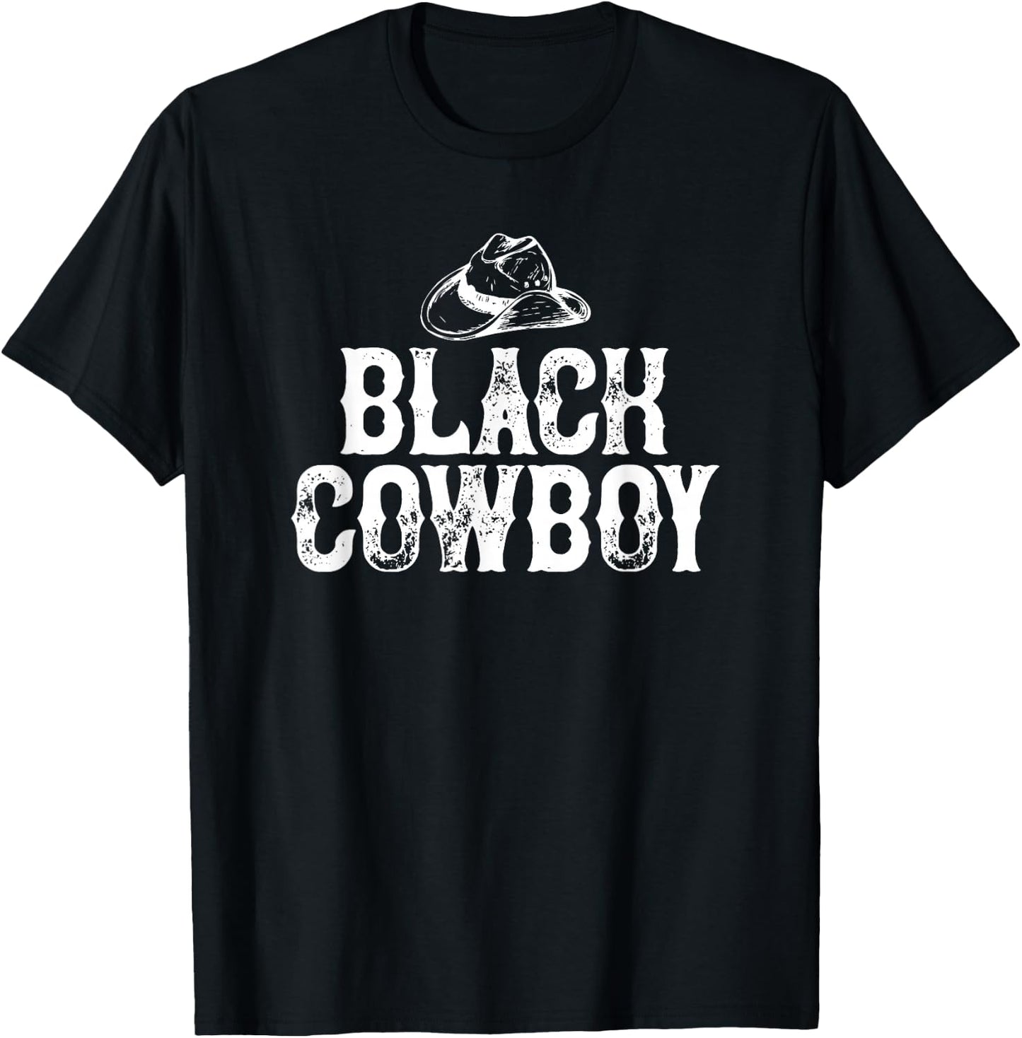 Black Cowboy Vintage Gift T-Shirt - T-Shirt | Black