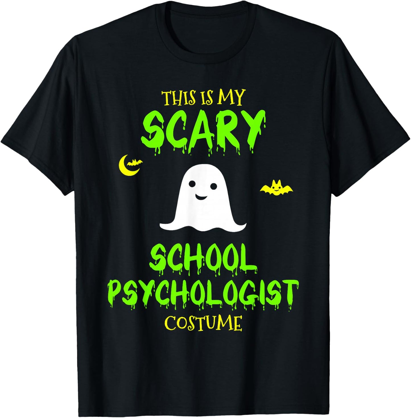 Scary School Psychologist Costume Halloween Lazy Easy T-Shirt - T-Shirt | Black