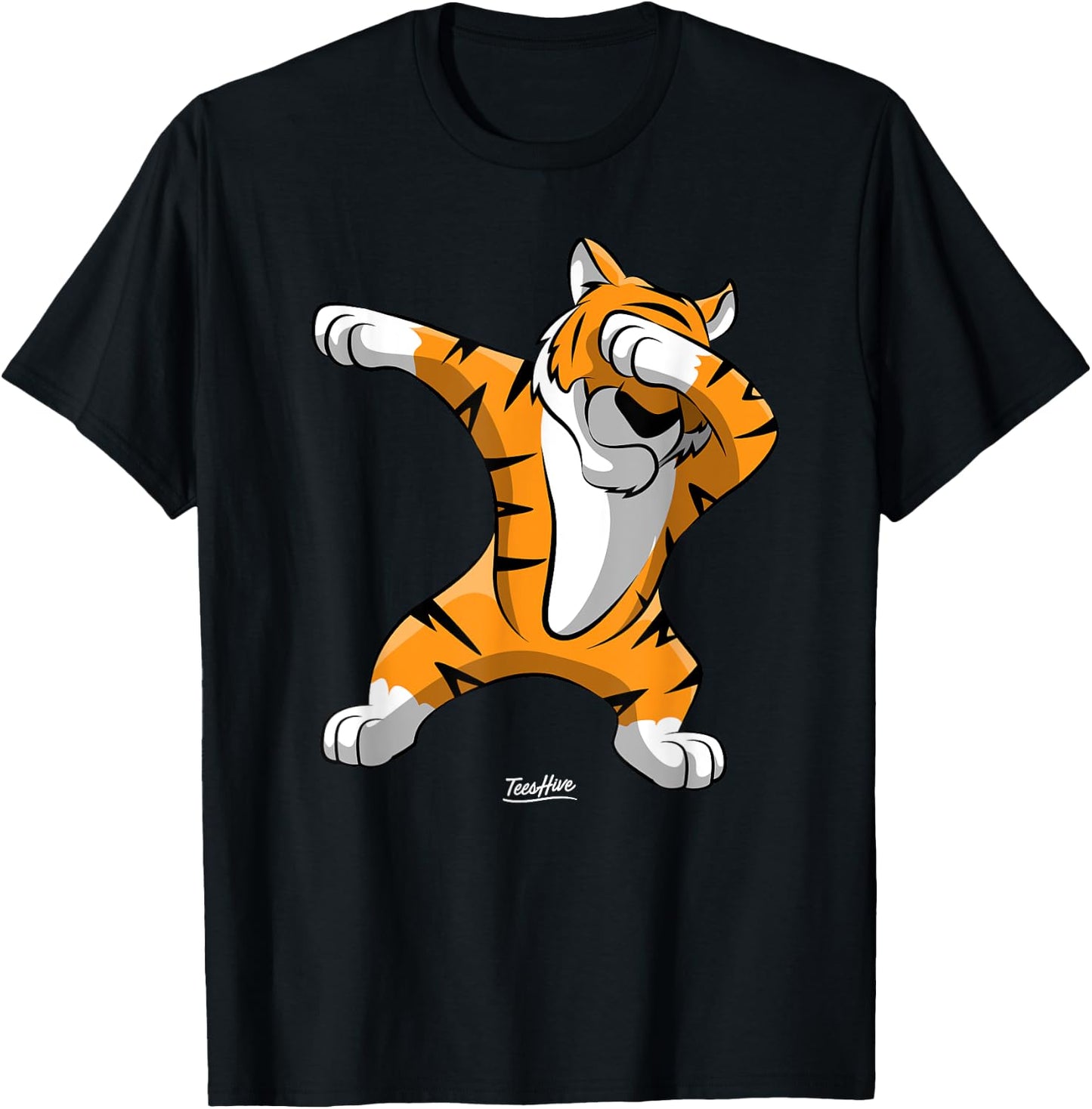 Dabbing Tiger - Boys Tiger T-Shirt - T-Shirt | Black