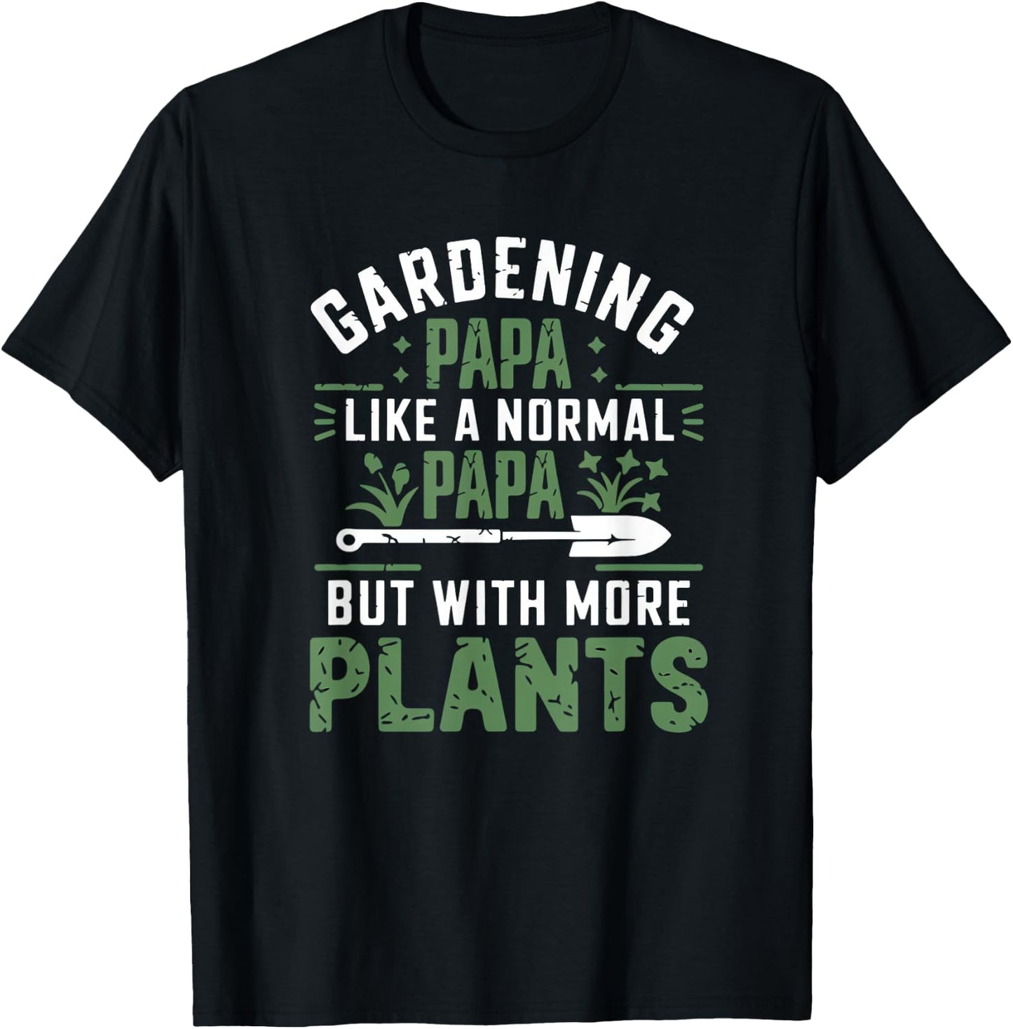 Gardening Papa Plant Lover Grandpa Loves Gardening T-Shirt - T-Shirt | Black