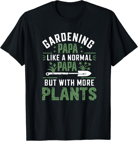 Gardening Papa Plant Lover Grandpa Loves Gardening T-Shirt - T-Shirt | Black