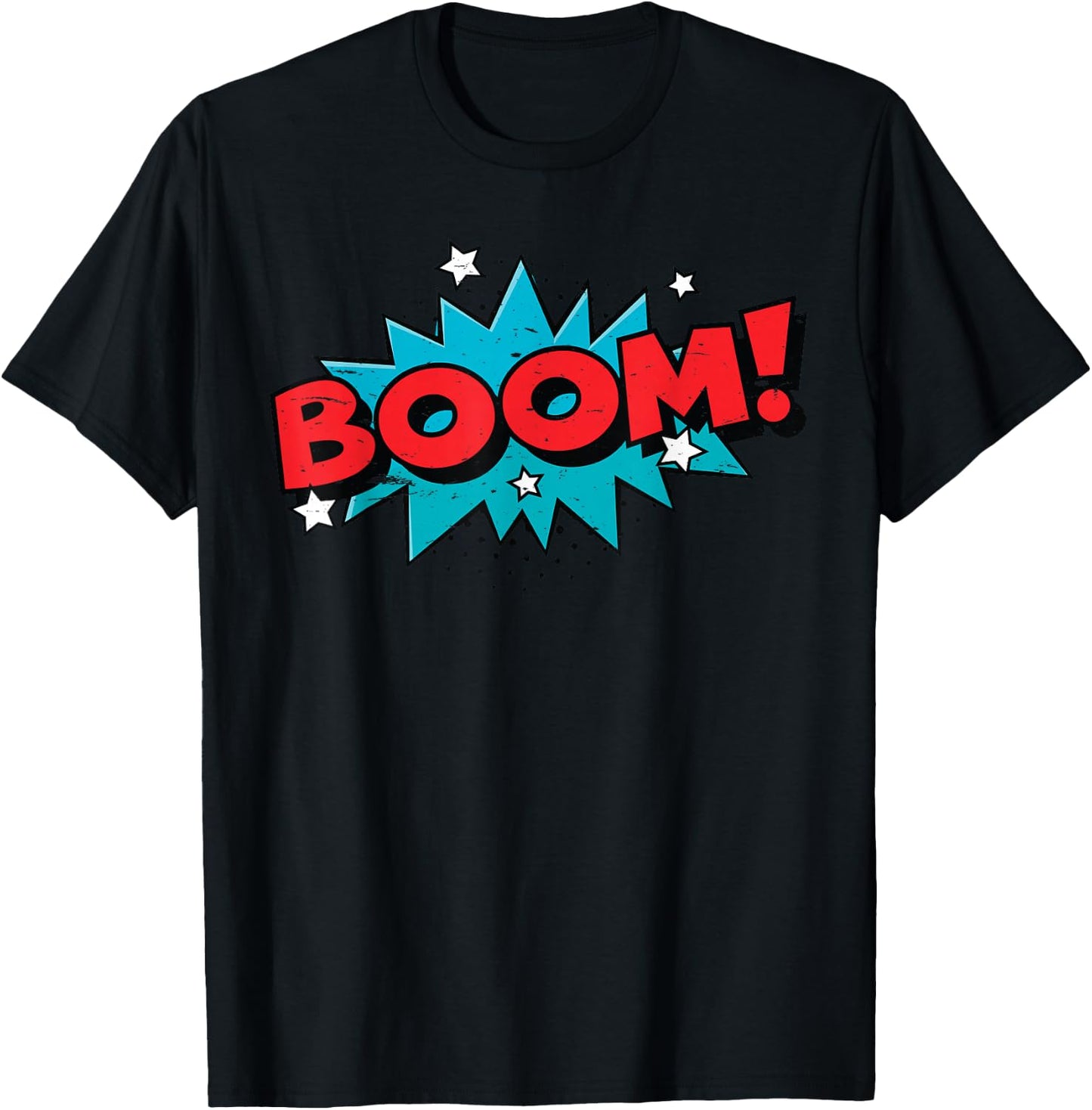 Boom! Comic Book Cartoon Funny Pop Art Design - Vintage T-Shirt - T-Shirt | Black