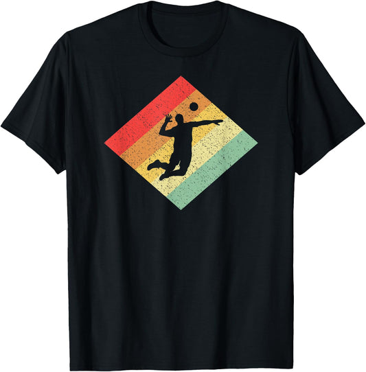 Retro Vintage 80s Volleyball Gift Volleyball Players T-Shirt - T-Shirt | Black
