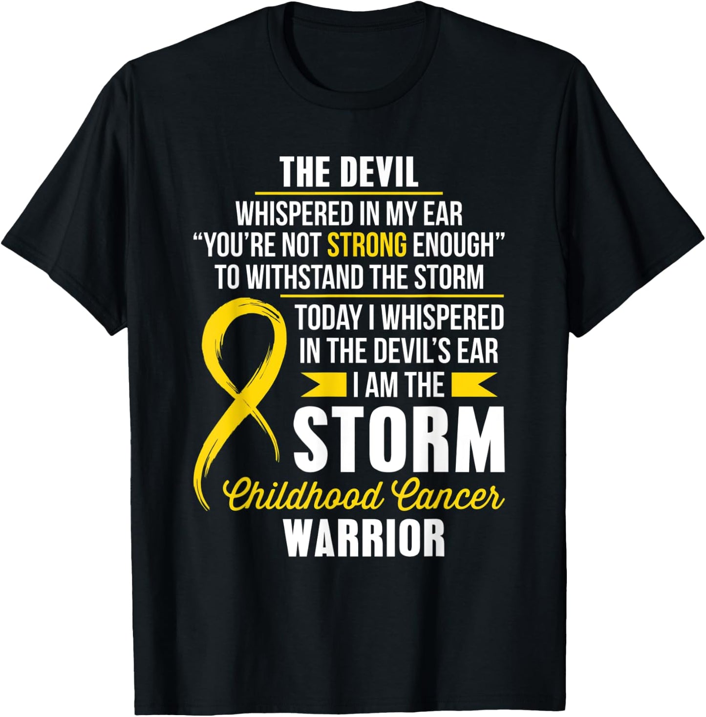 Childhood Cancer Warrior - I am the Storm T-Shirt - T-Shirt | Black