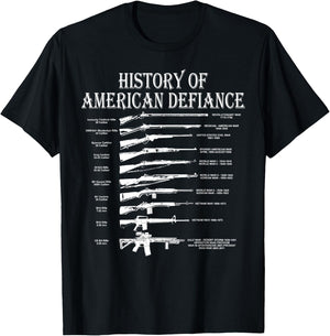 US rifles played a History of American Defiance Guns Shirt T-Shirt - T-Shirt | Black