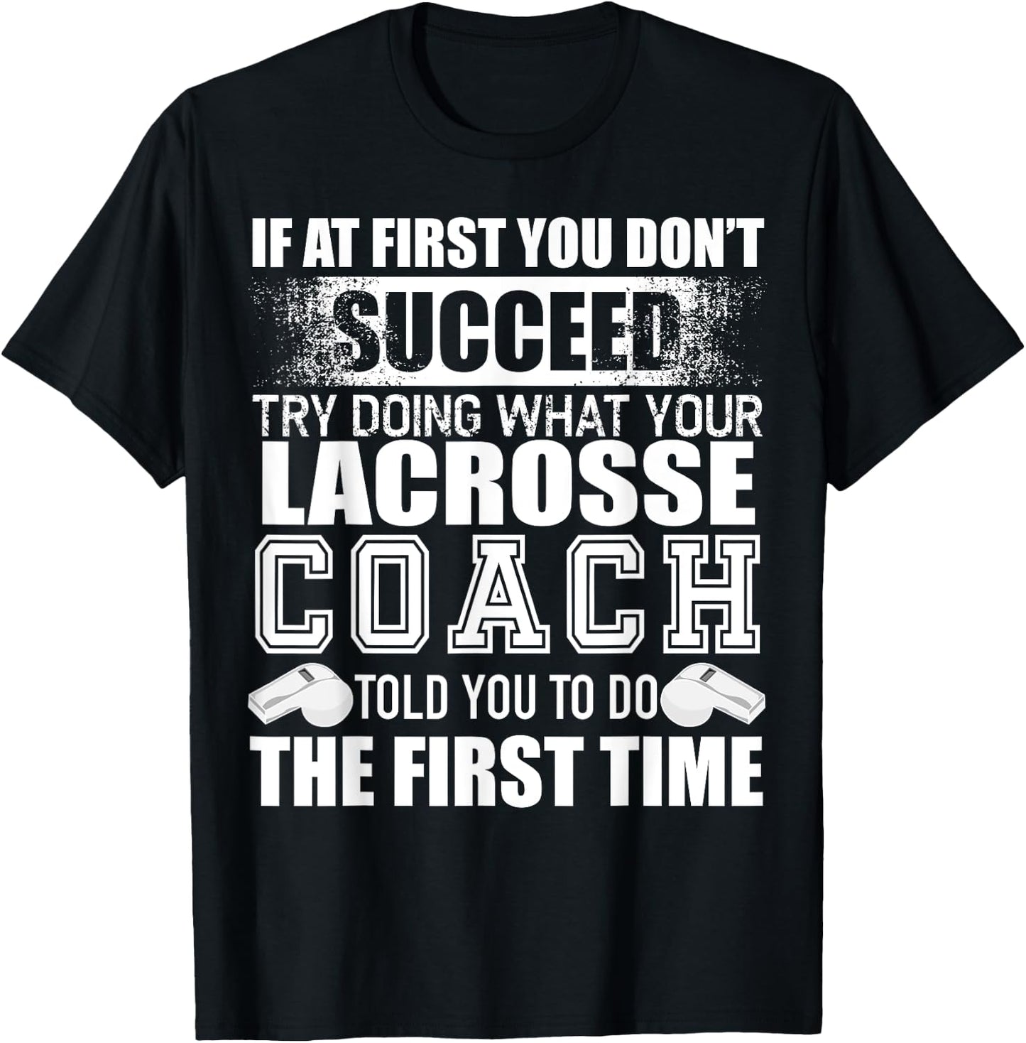 Funny Lacrosse Coach Thank You Gift Coaches T-Shirt - T-Shirt | Black