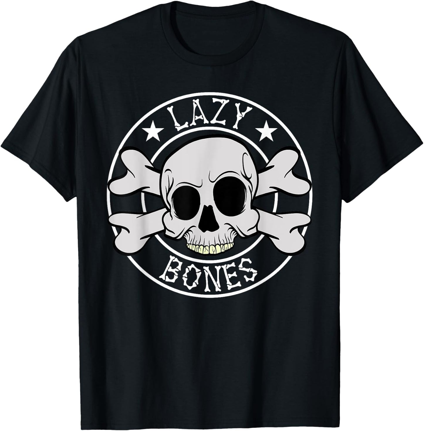 Lazy Bones Skeleton Halloween Costume Horror movies T-Shirt - T-Shirt | Black