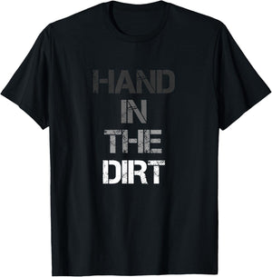 Football Lineman Shirts Gloves Hand in The Dirt T-Shirt - T-Shirt | Black