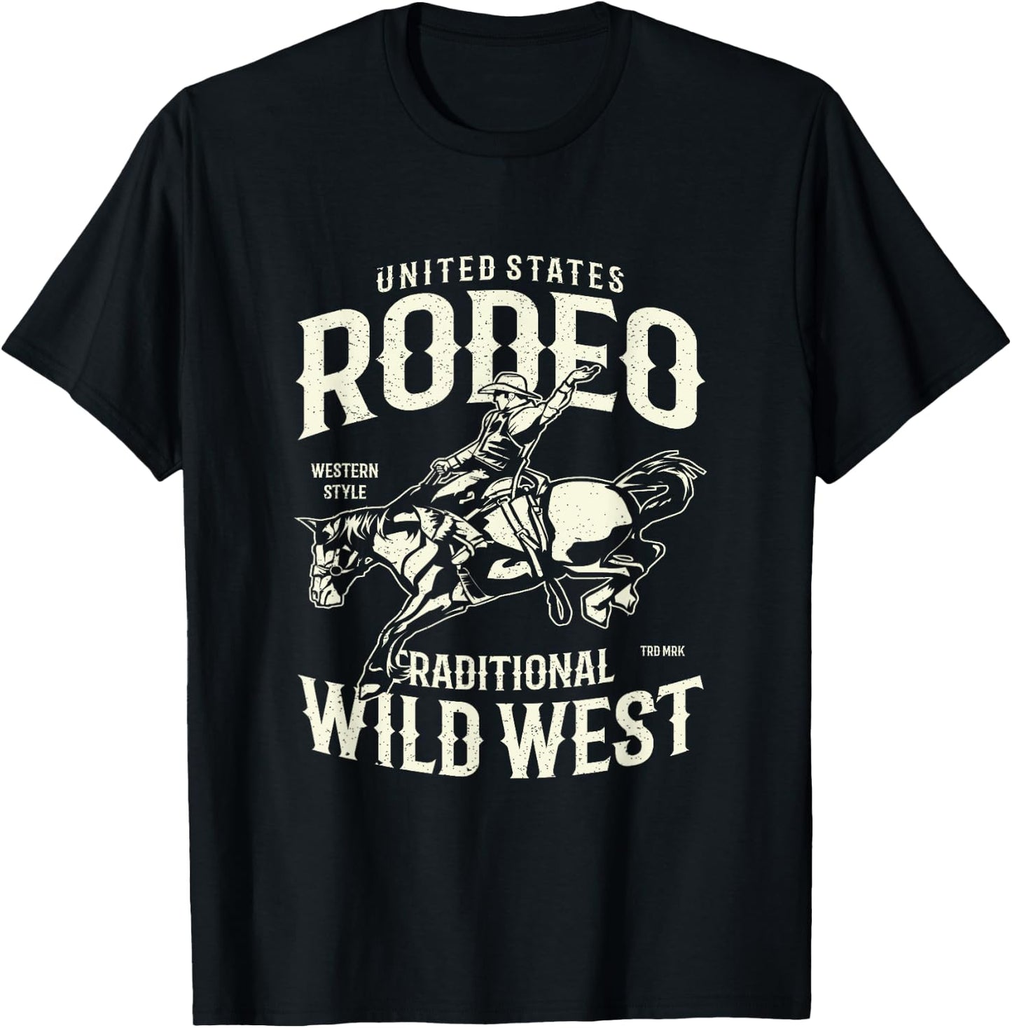 8 Seconds Cowboys Wild West Rodeo T-Shirt - T-Shirt | Black