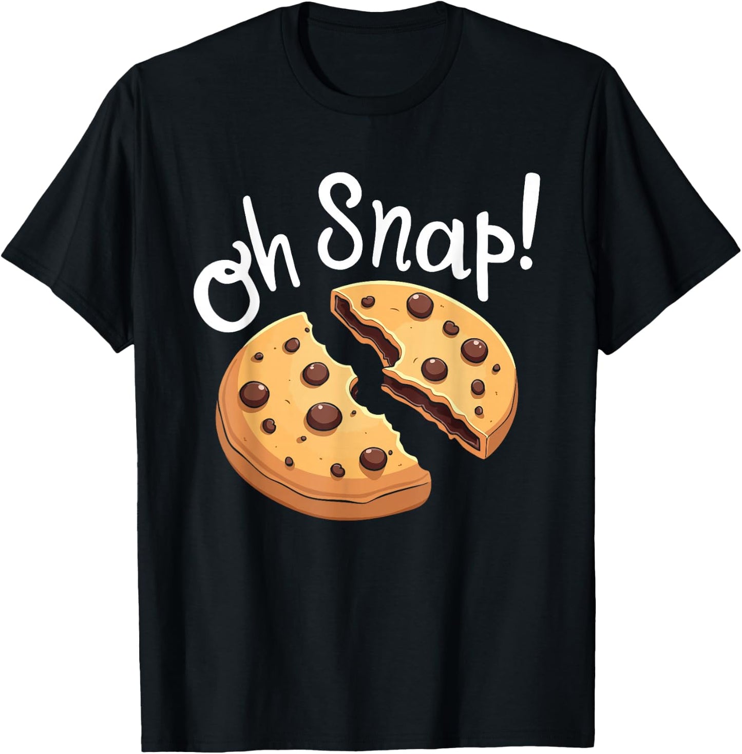 Cookie Design for Kids Chocolate Chip Funny Oh Snap Cookies T-Shirt - T-Shirt | Black