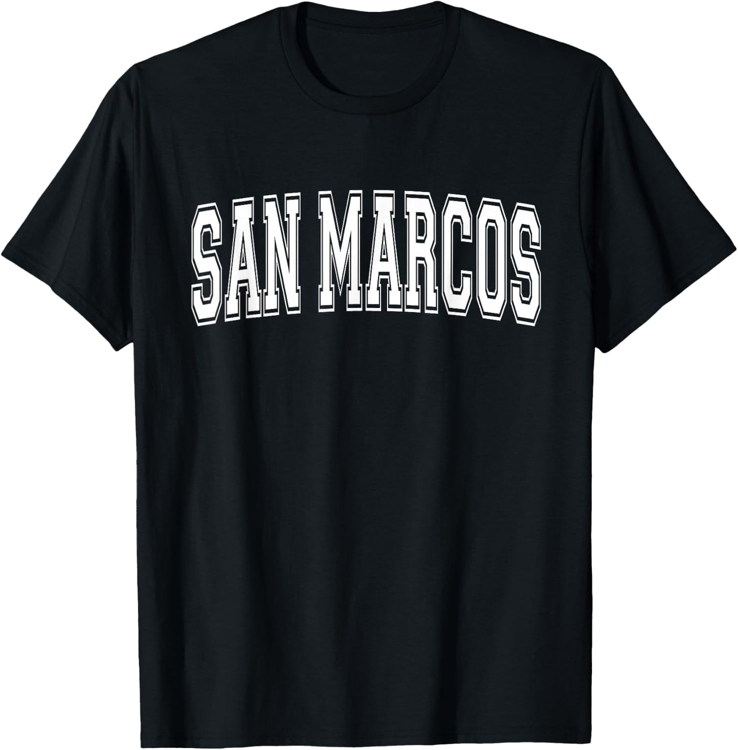 SAN MARCOS CA CALIFORNIA USA Vintage Sports Varsity Style T-Shirt - T-Shirt | Black