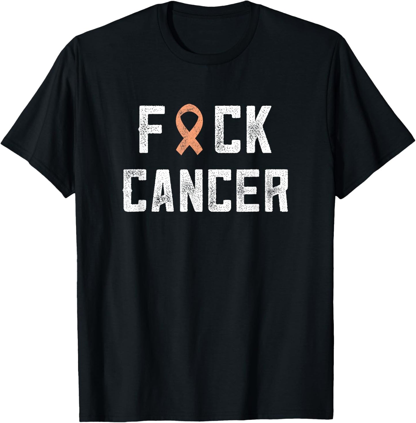 Endometrial Cancer Gifts Fck Cancer Uterine Cancer Gifts T-Shirt - T-Shirt | Black