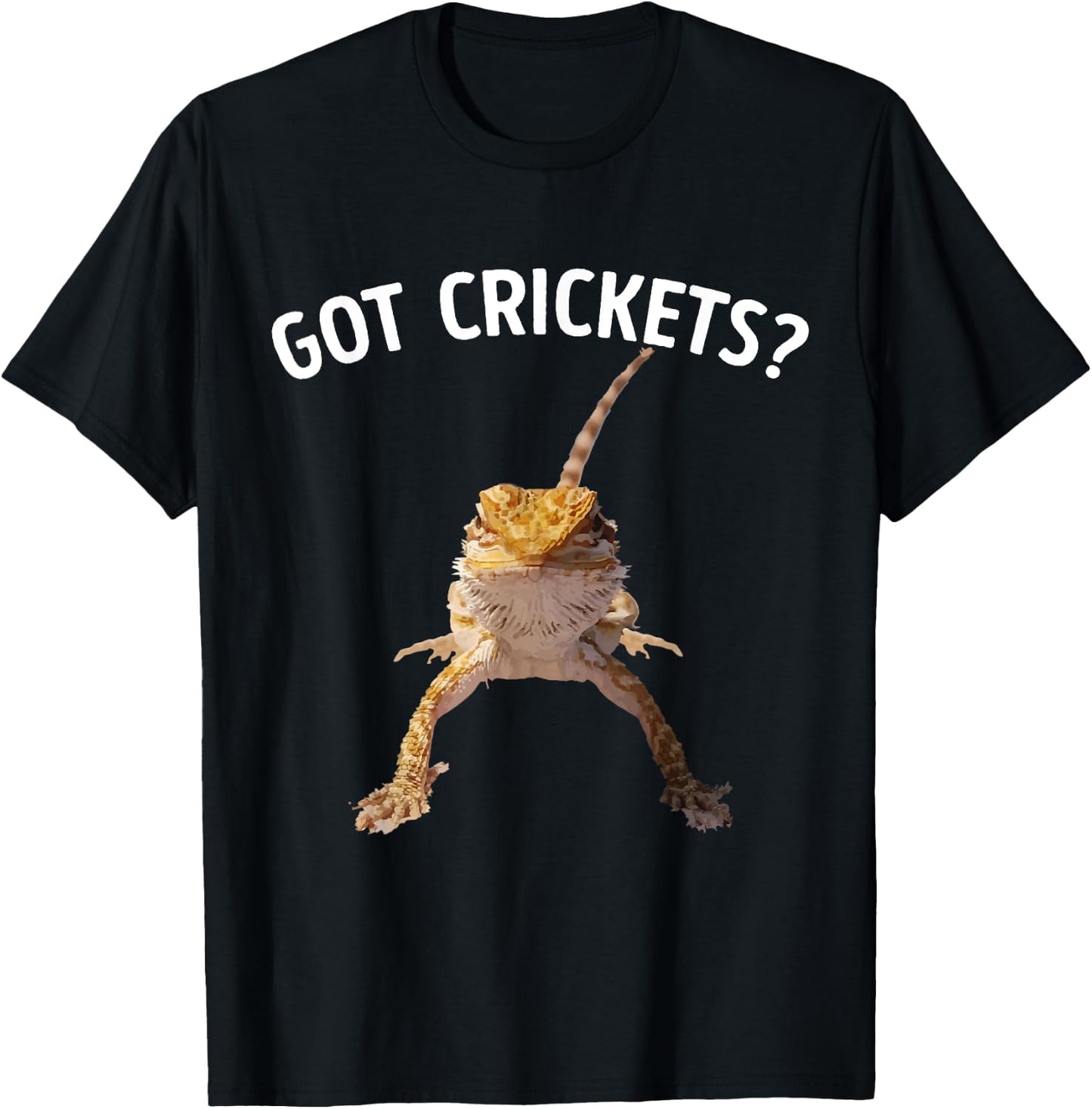 Got Crickets Bearded Dragon Shirt T-Shirt - T-Shirt | Black