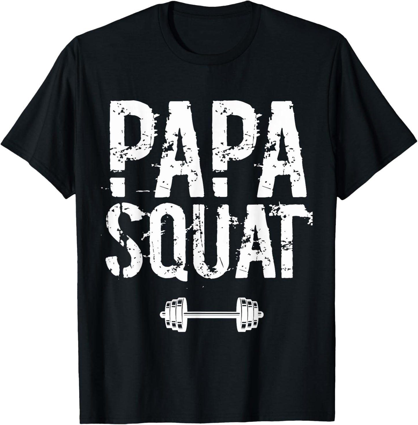 Papa Squat - Funny Workout Pop a Squat T-Shirt - T-Shirt | Black