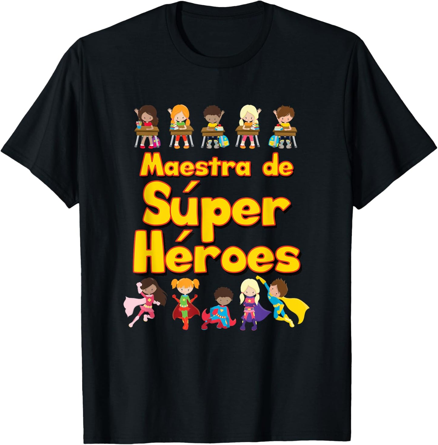 Maestra de Superhéroes T-Shirt - T-Shirt | Black