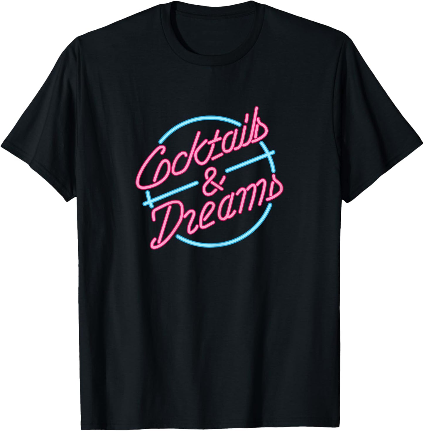 Ladies Designer Cocktails & Dreams Shirt T-Shirt - T-Shirt | Black