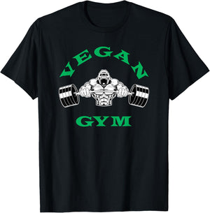 Vegan Shirt - Strong Gorilla Vegetarian Plant Based Gym T-Shirt - T-Shirt | Black