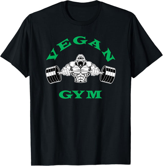 Vegan Shirt - Strong Gorilla Vegetarian Plant Based Gym T-Shirt - T-Shirt | Black