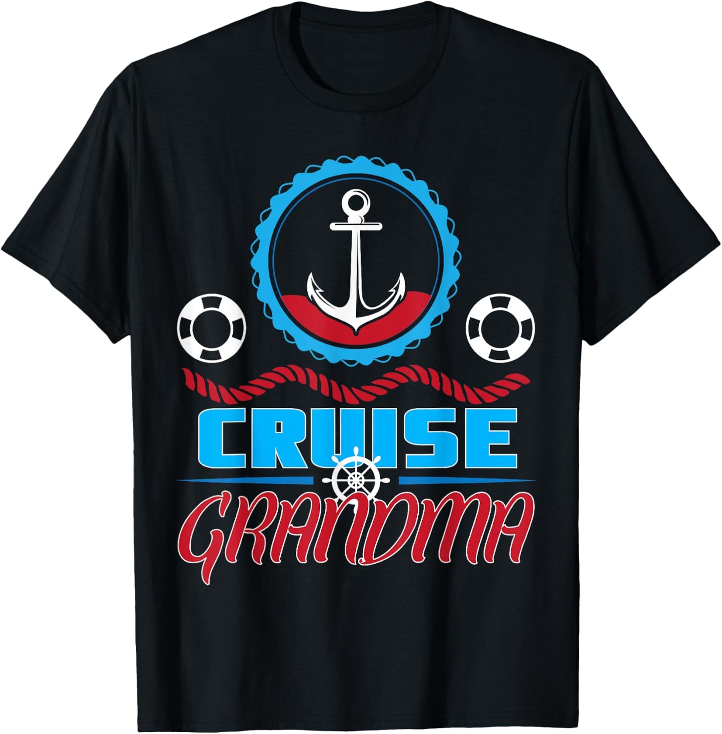 Cruise Grandma Gift Shirt Cruise Travel Bon Voyage Gifts T-Shirt - T-Shirt | Black