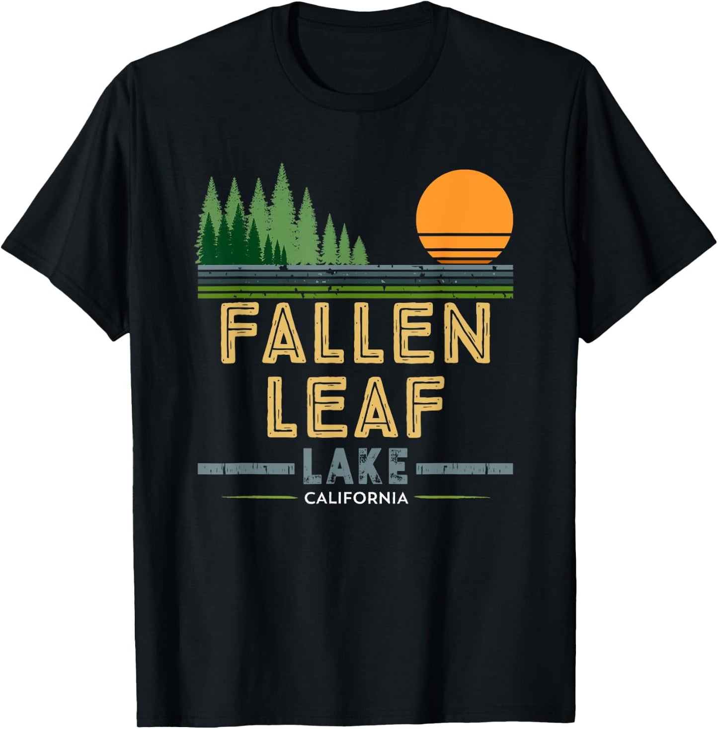 Vintage Fallen Leaf California T-Shirt - T-Shirt | Black