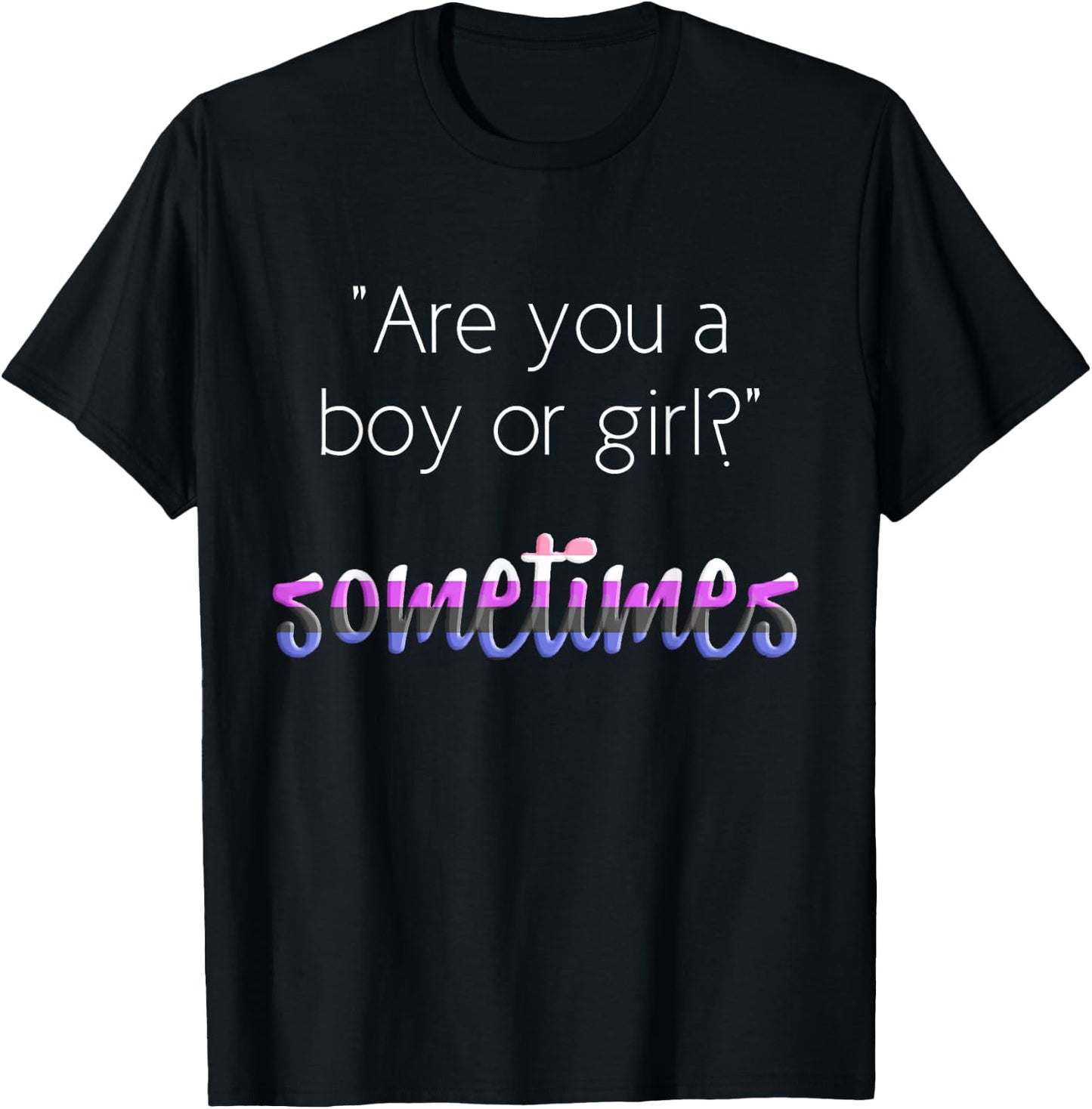 Nonbinary Genderfluid Pride Flag T Shirt Gender Queer Shirt T-Shirt - T-Shirt | Black