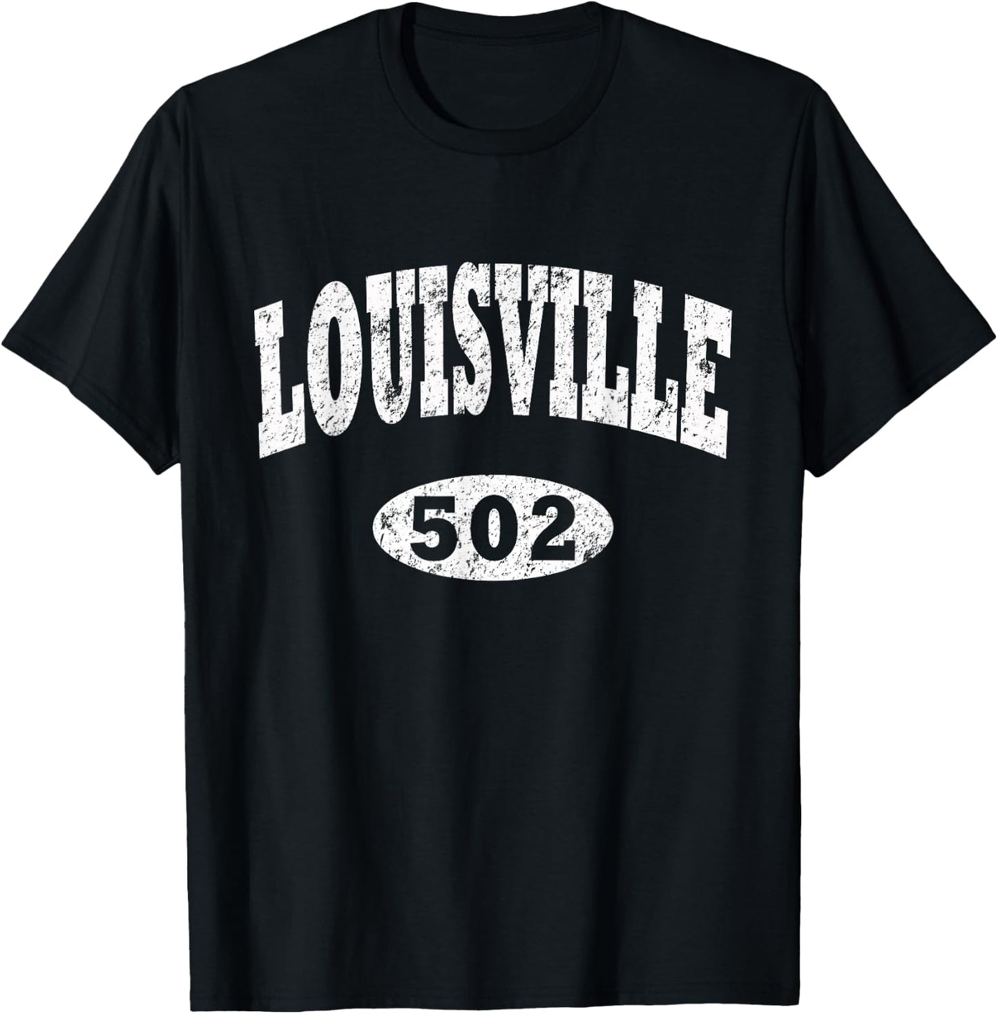 Louisville Shirt. Vintage Kentucky Area Code 502 T-Shirt - T-Shirt | Black