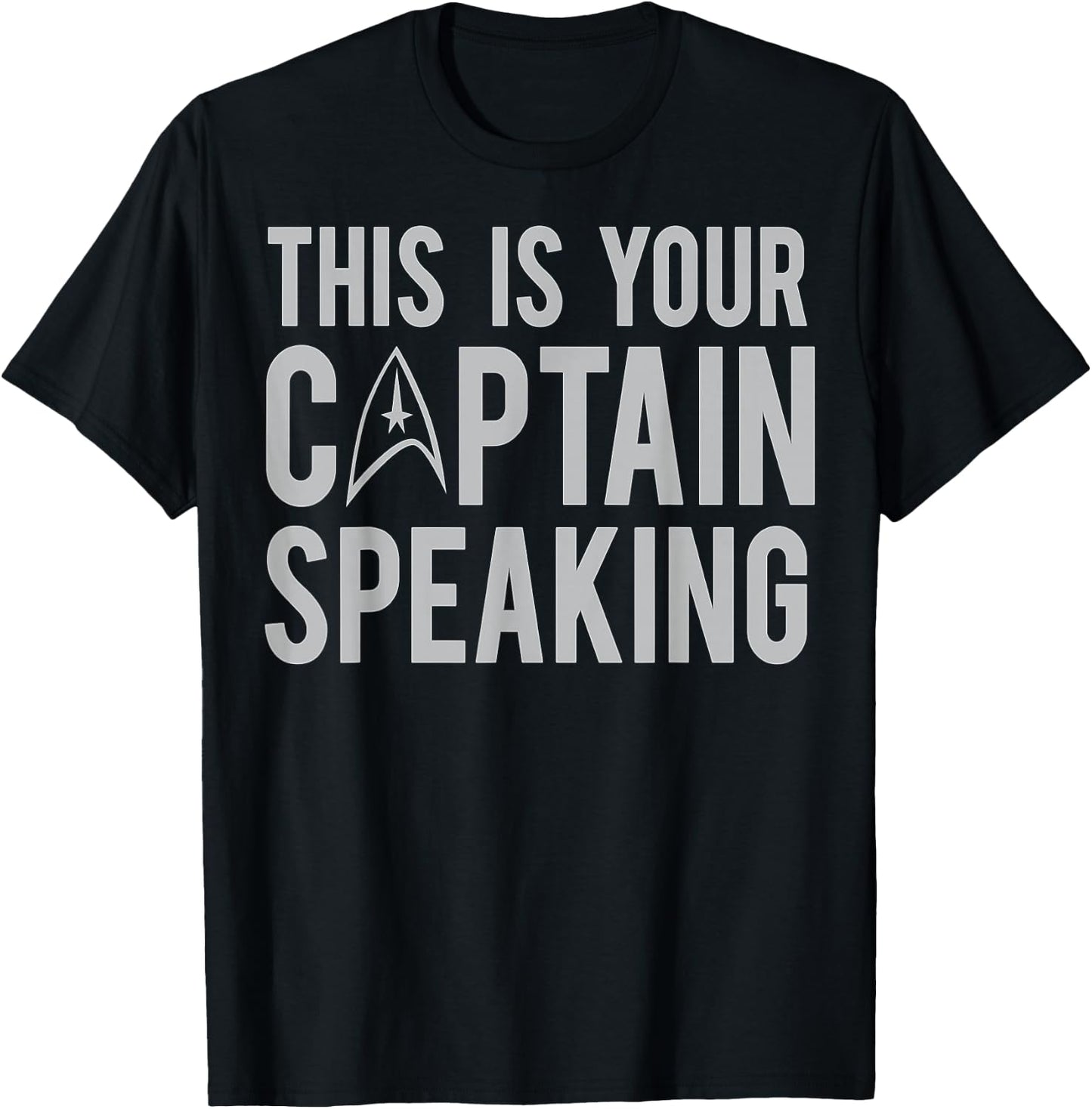 Star Trek This Is Your Captain Speaking Text Poster T-Shirt - T-Shirt | Black