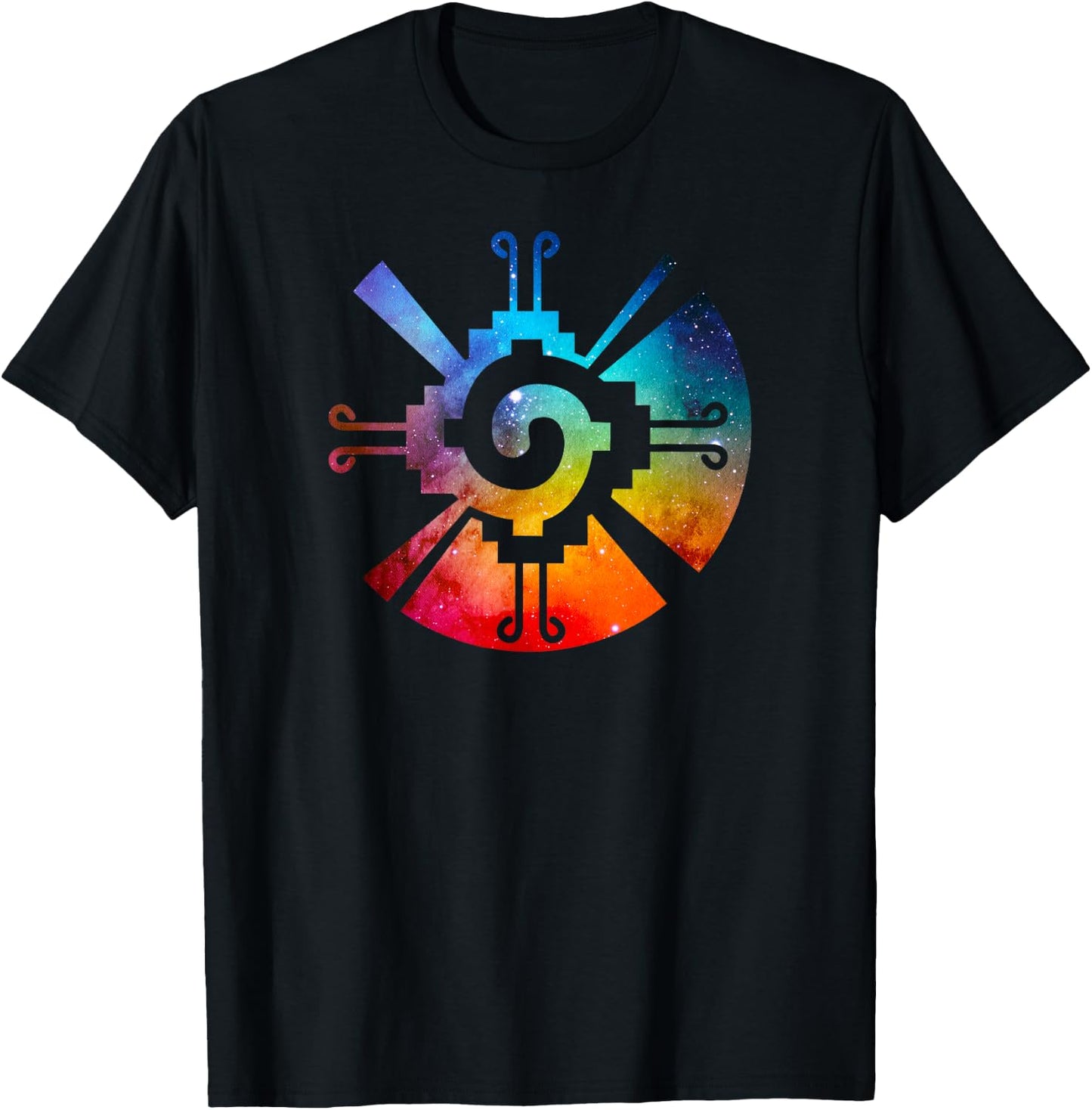 Hunab Ku Aztec Mayan Galaxy Symbol T-Shirt - T-Shirt | Black