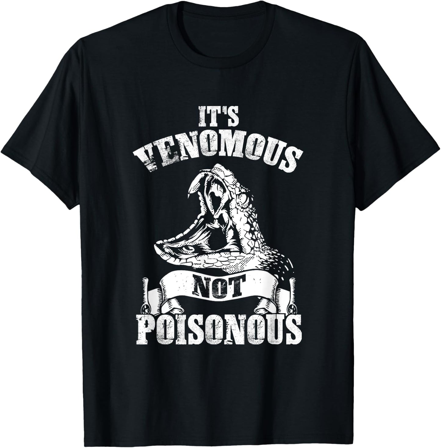 Venomous Not Poisonous Reptile Lover T-Shirt - T-Shirt | Black
