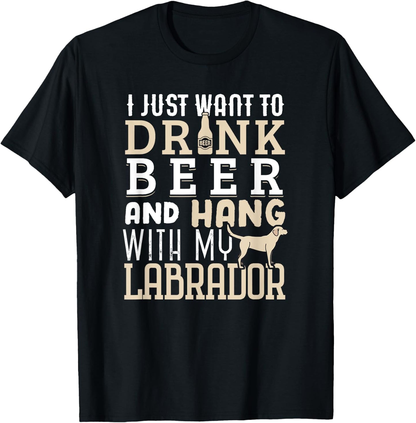Funny Labrador Dad Shirt Father's Day Lab Retriever & Beer Women T-Shirt - T-Shirt | Black