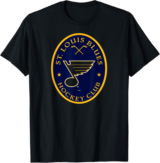 St. Louis Blues Iconic Royal Officially Licensed T-Shirt - T-Shirt | Black