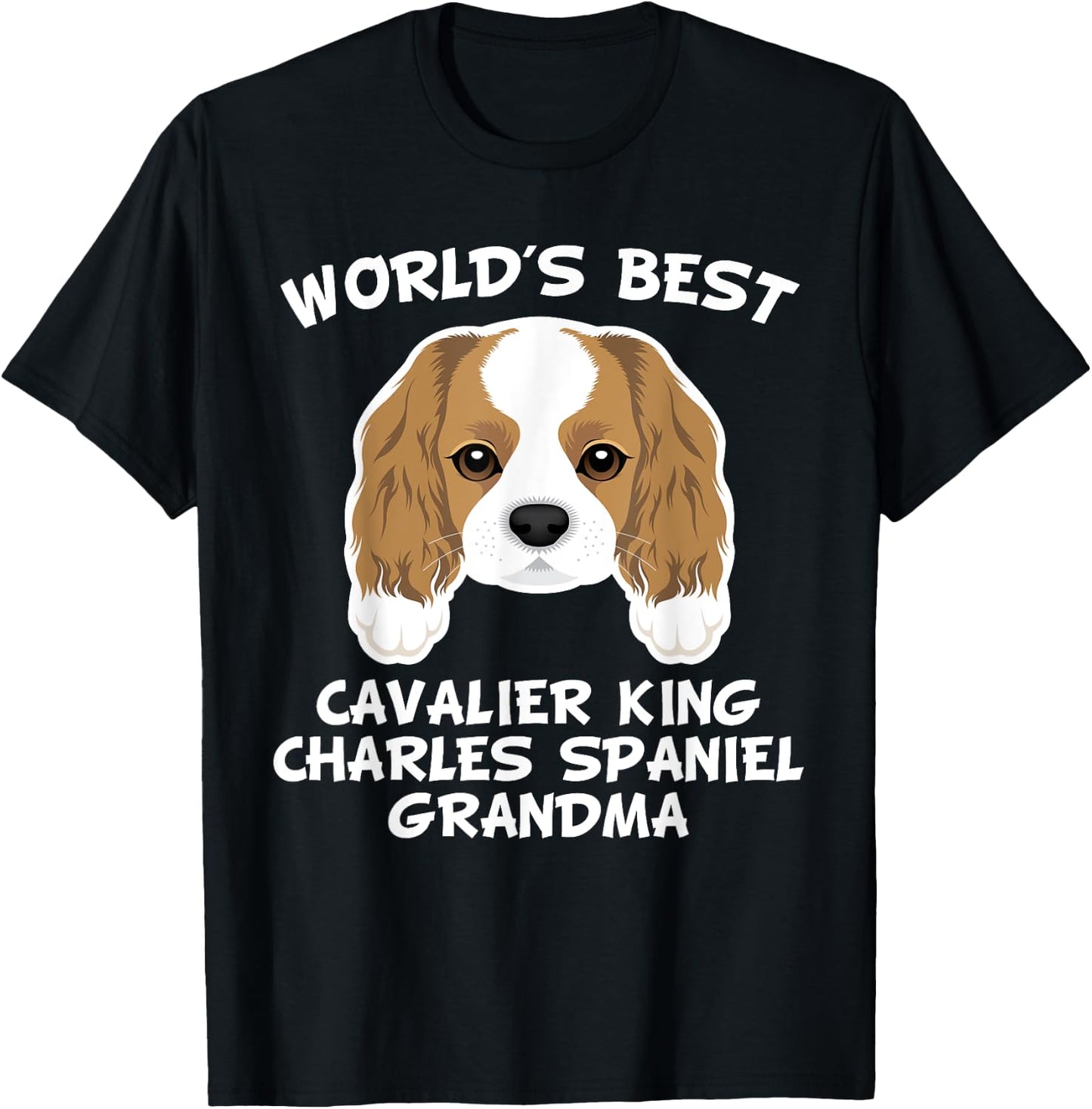 World's Best Cavalier King Charles Spaniel Grandma T-Shirt - T-Shirt | Black