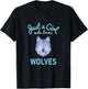 Girls Wolf Gift T-Shirt - T-Shirt | Black
