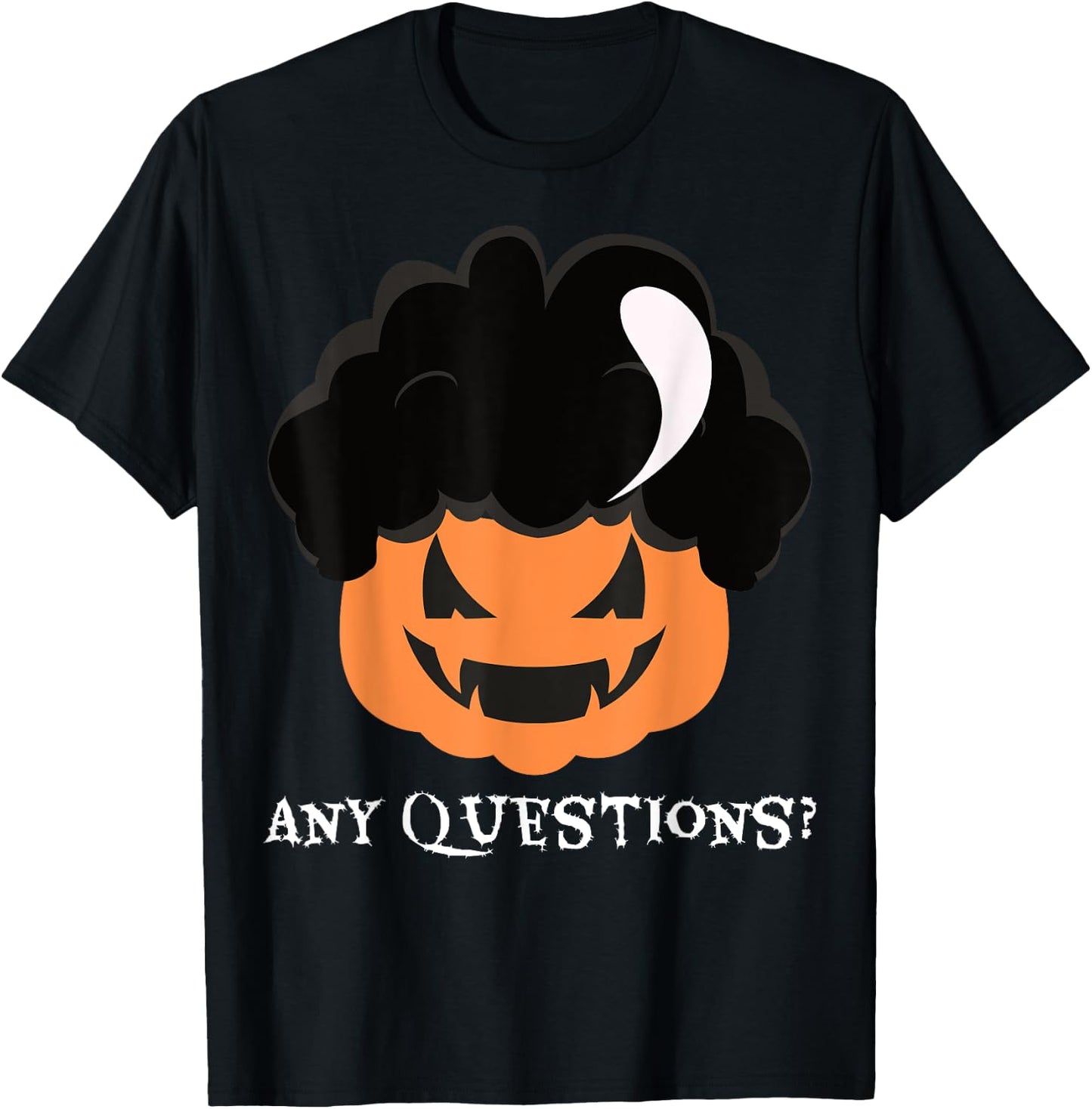 Parliament Shirts: David S Pumpkins Any Questions T-Shirt - T-Shirt | Black